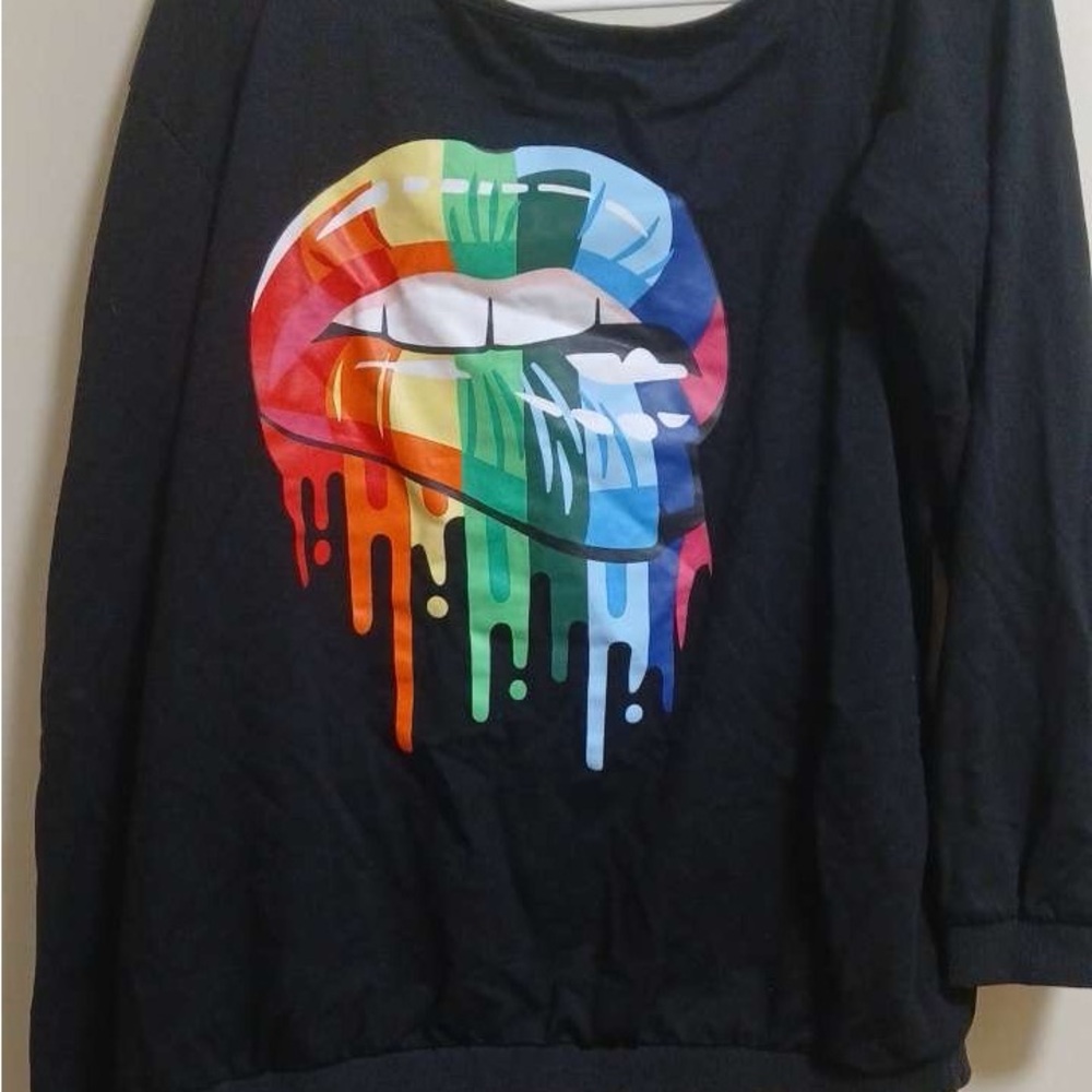 Colorful Drip Lips Shirt
